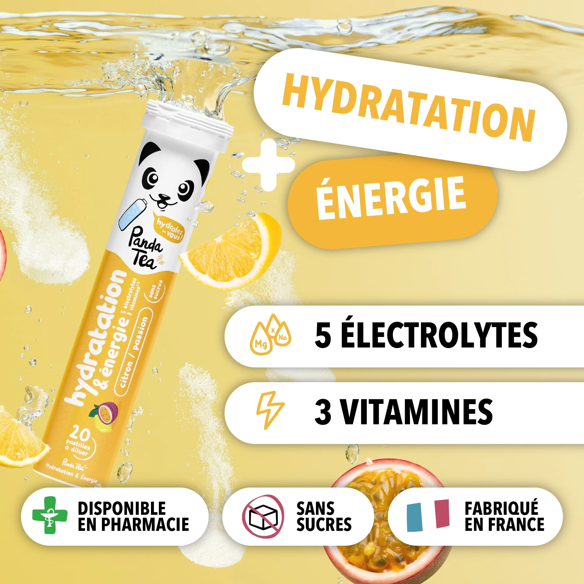 Pastilles Hydratation & Énergie - Citron-Passion - Image 3